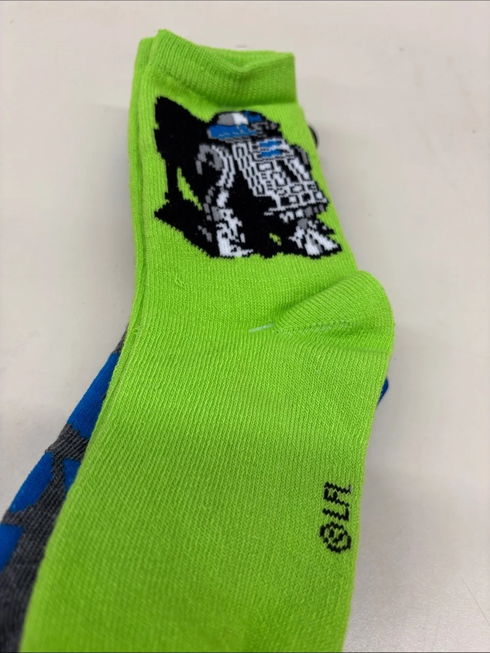 Star Wars Socks - Bright Blue & Lime